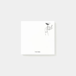 Art Deco Lady’s Hand Holding Champagne Glass Post-it Notes