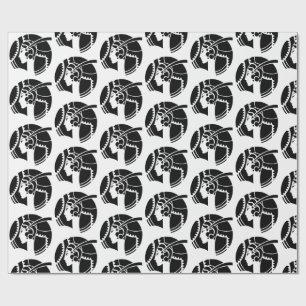 Art Deco Lady Silhouette Geometric Vintage Wrapping Paper