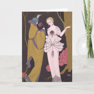 Art Deco Lady – Two ladies on the forest. Holiday Card
