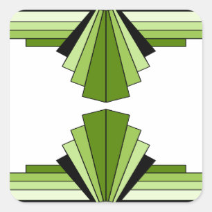 Art Deco Layers in Limes Square Sticker