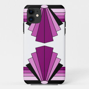 Art Deco Layers in Pinks iPhone 11 Case