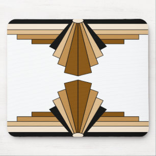 Art Deco Layers in Tan Mouse Mat