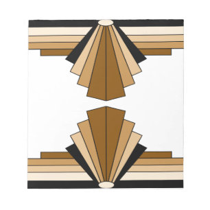 Art Deco Layers in Tan Notepad