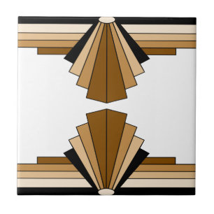 Art Deco Layers in Tan Tile