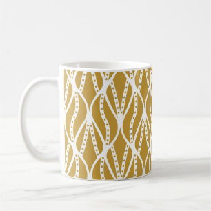 Art Deco leaves, classic seamless pattern. Coffee Mug