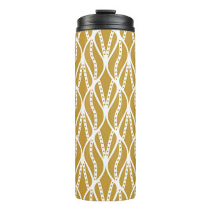 Art Deco leaves, classic seamless pattern. Thermal Tumbler