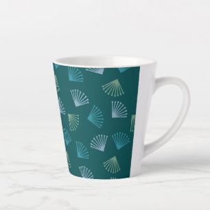 Art Deco Leaves Latte Mug