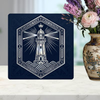 Art Deco Lighthouse Nautical Silver Design