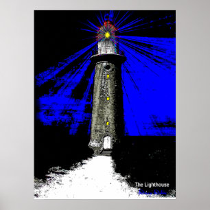 Art Deco Lighthouse Poster