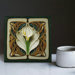 Art Deco Lilly Wall Decor Art Nouveau Ceramic Tile<br><div class="desc">Welcome to CreaTile! Here you will find handmade tile designs that I have personally crafted and vintage ceramic and porcelain clay tiles, whether stained or natural. I love to design tile and ceramic products, hoping to give you a way to transform your home into something you enjoy visiting again and...</div>