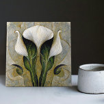 Art Deco lilly Wall Decor Art Nouveau Ceramic Tile<br><div class="desc">Welcome to CreaTile! Here you will find handmade tile designs that I have personally crafted and vintage ceramic and porcelain clay tiles, whether stained or natural. I love to design tile and ceramic products, hoping to give you a way to transform your home into something you enjoy visiting again and...</div>