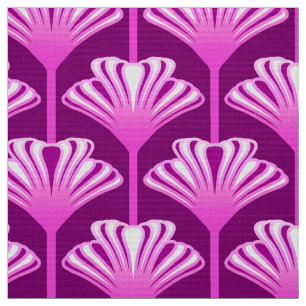 Art Deco Lily, Amethyst Purple and Orchid Fabric