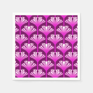 Art Deco Lily, Amethyst Purple and Orchid Napkin