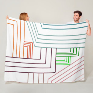 Art Deco Lines  Fleece Blanket