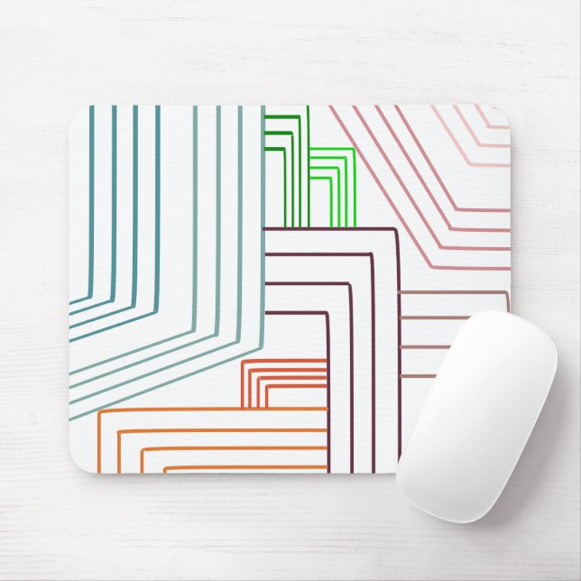 Art Deco Lines  Mouse Mat (With Mouse)