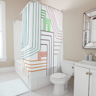 Art Deco Lines  Shower Curtain