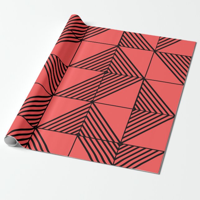 Art Deco Lines  Wrapping Paper (Unrolled)