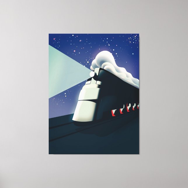 Art Deco Locomotive Canvas Print (Front)