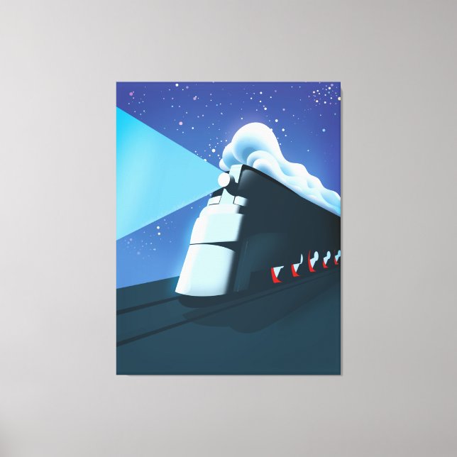 Art Deco Locomotive Canvas Print (Front)