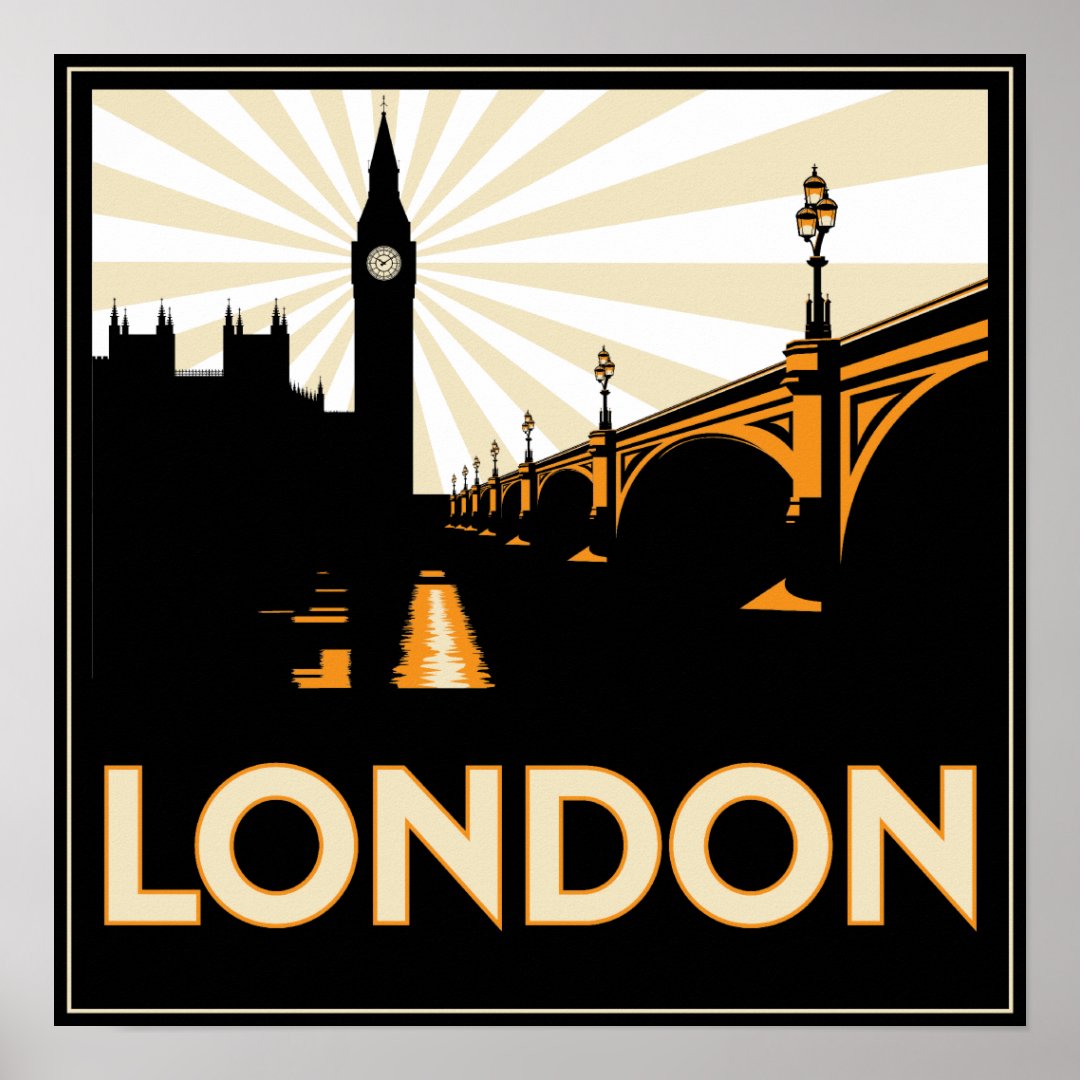 Art Deco London Poster Zazzle
