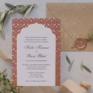 Art Deco Lotus Gold Floral Wedding