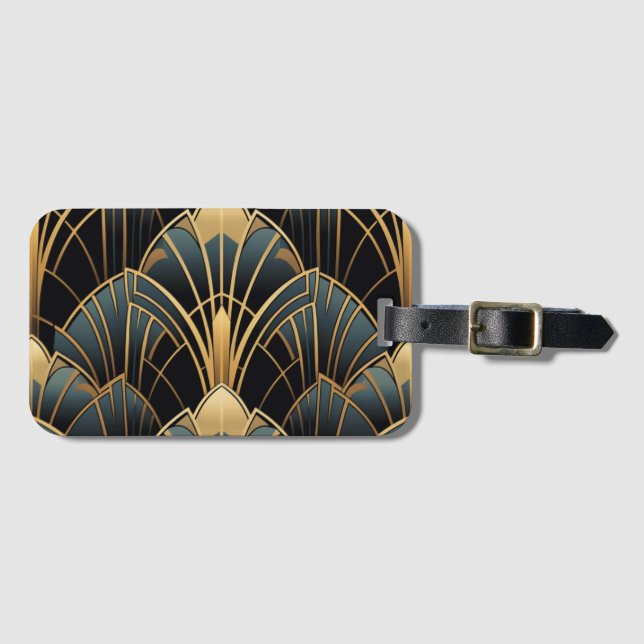 Art Deco Luggage Tag (Front Horizontal)