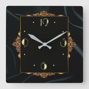 Art Deco lux Square Wall Clock