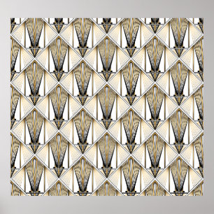Art Deco, luxury gold motif Poster