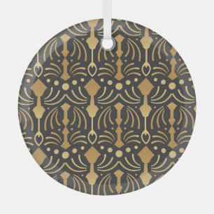 Art Deco Luxury: Vintage Japanese Elegance Glass Tree Decoration