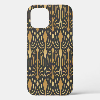 Art Deco Luxury: Vintage Japanese Elegance iPhone 12 Case