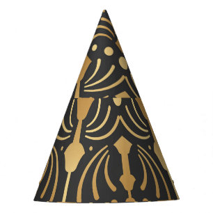 Art Deco Luxury: Vintage Japanese Elegance Party Hat