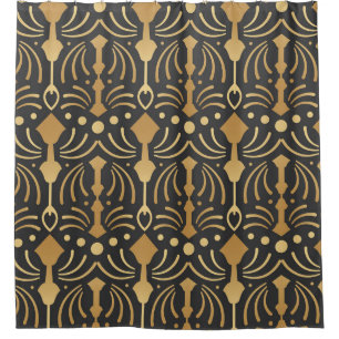 Art Deco Luxury: Vintage Japanese Elegance Shower Curtain