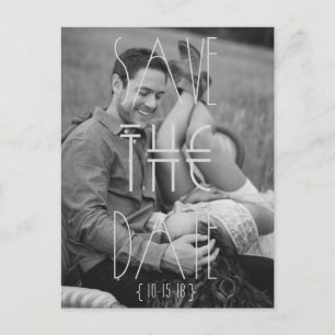 Art Deco   Madern Bohemian   Save The Date Announcement Postcard