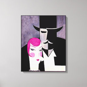 Art deco magazine cover canvas print