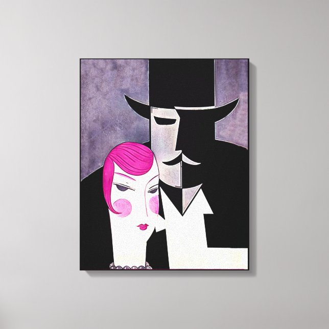 Art deco magazine cover canvas print (Front)