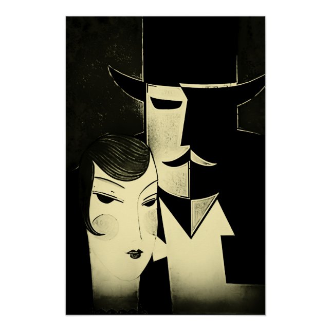 Art deco magazine cover poster (Front)