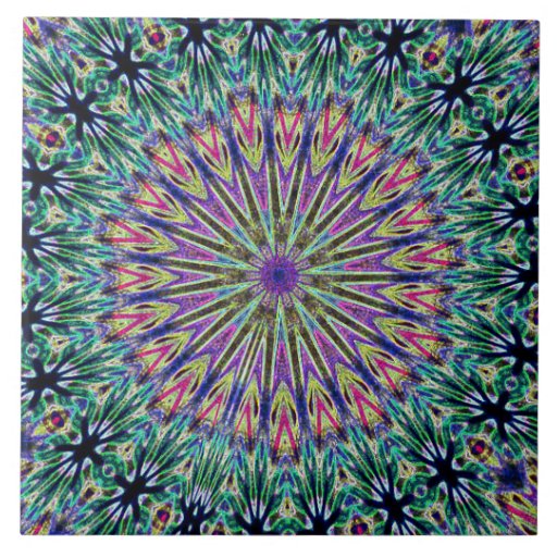 Image of Art Deco Mandela Colourful Ceramic Tile