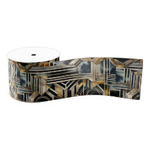 Art-deco marble Black and gold Jazzy Geometric