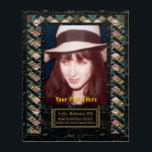 Art Deco Marble Photo Plaque - Personalised<br><div class="desc">Turn your favourite photograph into a gorgeous piece of Acrylic Art with this elegant, ready-to-hang, faux frame and your uploaded photo. The original painting that frames your photo portrays an intriguing Art Deco inspired mosaic made up of rose, soft green and black marble pieces, accented w/turquoise opal & bronze. A...</div>