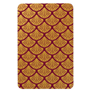 Art Deco Mermaid Scales - Magenta Magnet