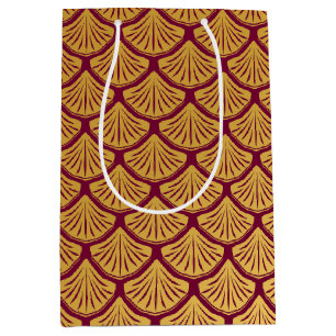 Art Deco Mermaid Scales - Magenta Medium Gift Bag