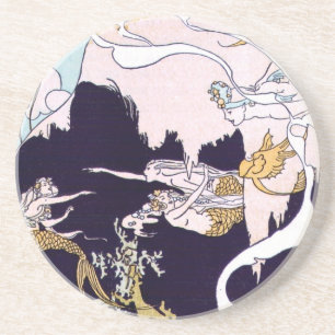 Art Deco Mermaids Coaster