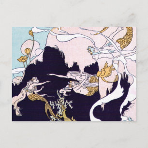 Art Deco Mermaids Postcard
