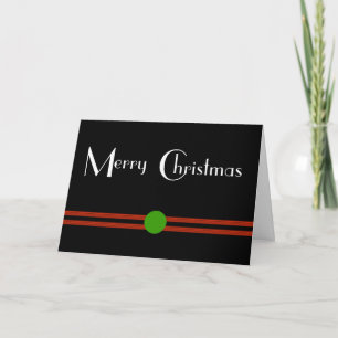Art Deco Merry Christmas Custom Holiday Card