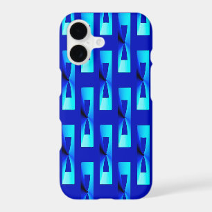 Art Deco Metallic Geometric - Cobalt Blue