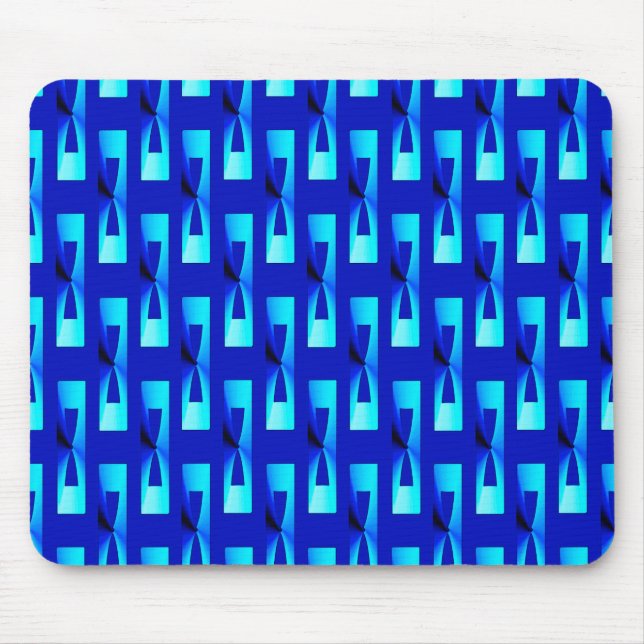 Art Deco Metallic Geometric - Cobalt Blue Mouse Mat (Front)