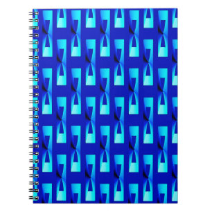 Art Deco Metallic Geometric - Cobalt Blue Notebook