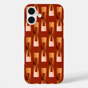 Art Deco Metallic Geometric - Copper and Rust iPhone 16 Plus Case