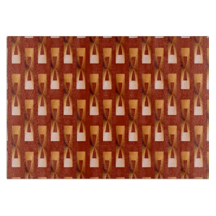 Art Deco Metallic Geometric - Copper and Rust Cutting Board