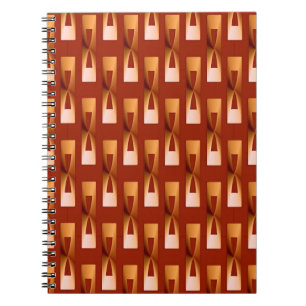 Art Deco Metallic Geometric - Copper and Rust Notebook